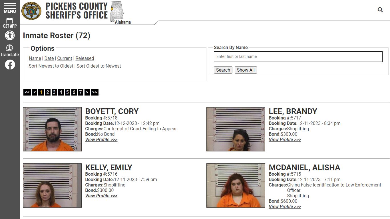 Inmate Roster - Pickens County Alabama Sheriff's Office